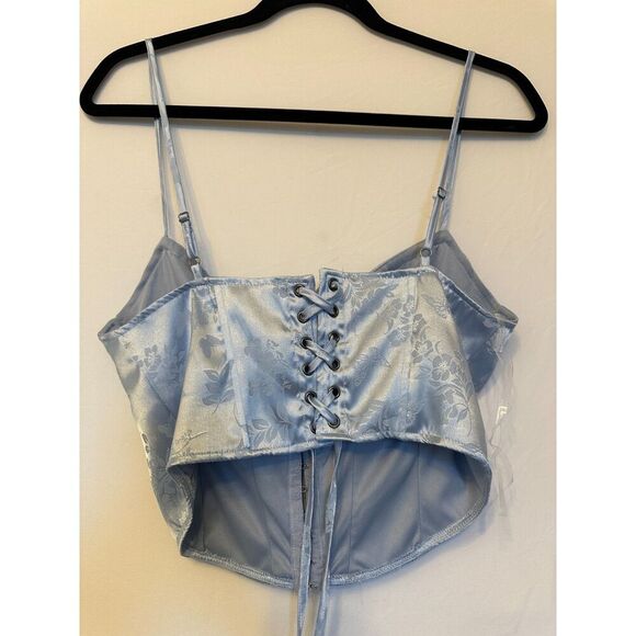 Pacsun L.A. Hearts Blue Corset Top Size S NWT! - Picture 2 of 3